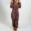 Femmes Portant des Chapeaux Ours Oreilles Combinaison Peluche Pyjama Vêtements d'Intérieur