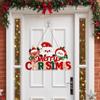 3D Wooden Christmas Door Sign Light Up Wooden Christmas Ornament  Party Supplies