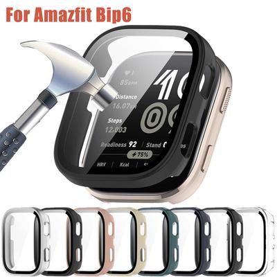 Gehärtetes Glas+PC-Hülle für Amazfit Bip 6 Uhrenabdeckung Kratzfester Stoßfänger Displayschutzabdeckung für Amazfit Bip 6 Zubehör