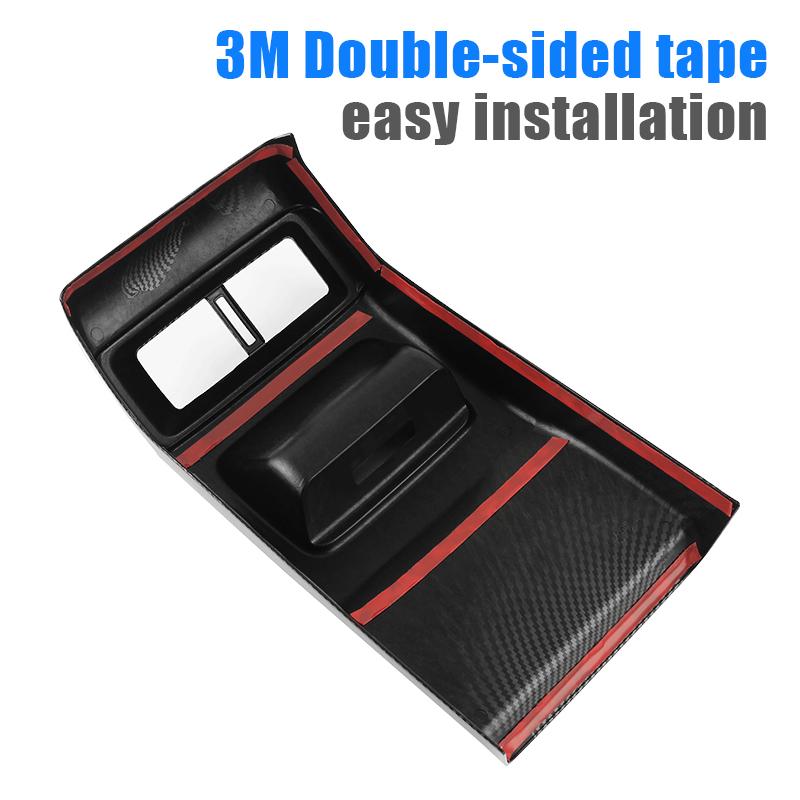 ABS Car Interior Rear Armrest Air Outlet Trim Panel Pad Anti Kick Cover Sticker For Honda CR-V CRV 6th Gen 2024 2025 Hybrid