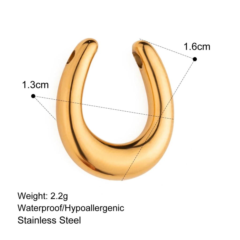 Hot Selling Summer Style Diy Pendant Waterproof 18k Gold Plated Stainless Steel Fashion Charms for Jewelry Making