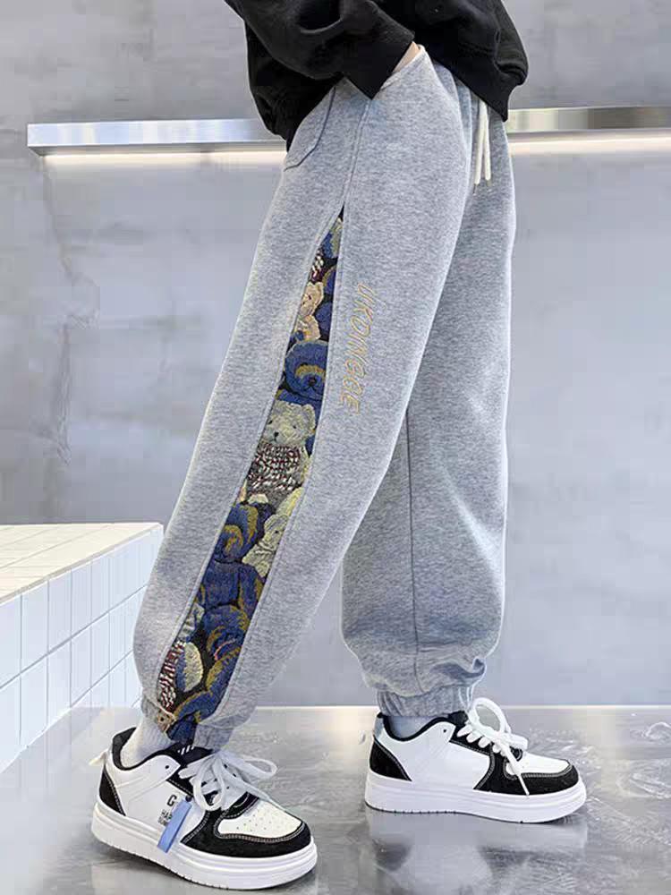Boys Spring Autumn Sweatpants Comfortable Casual Joggers for Kids 110