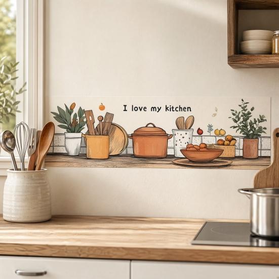 Kitchen Oil Resistant Sticker, Waterproof Wallpaper for Stove And Range Hood, Easy Peel And Stick Self Adhesive PVC Film