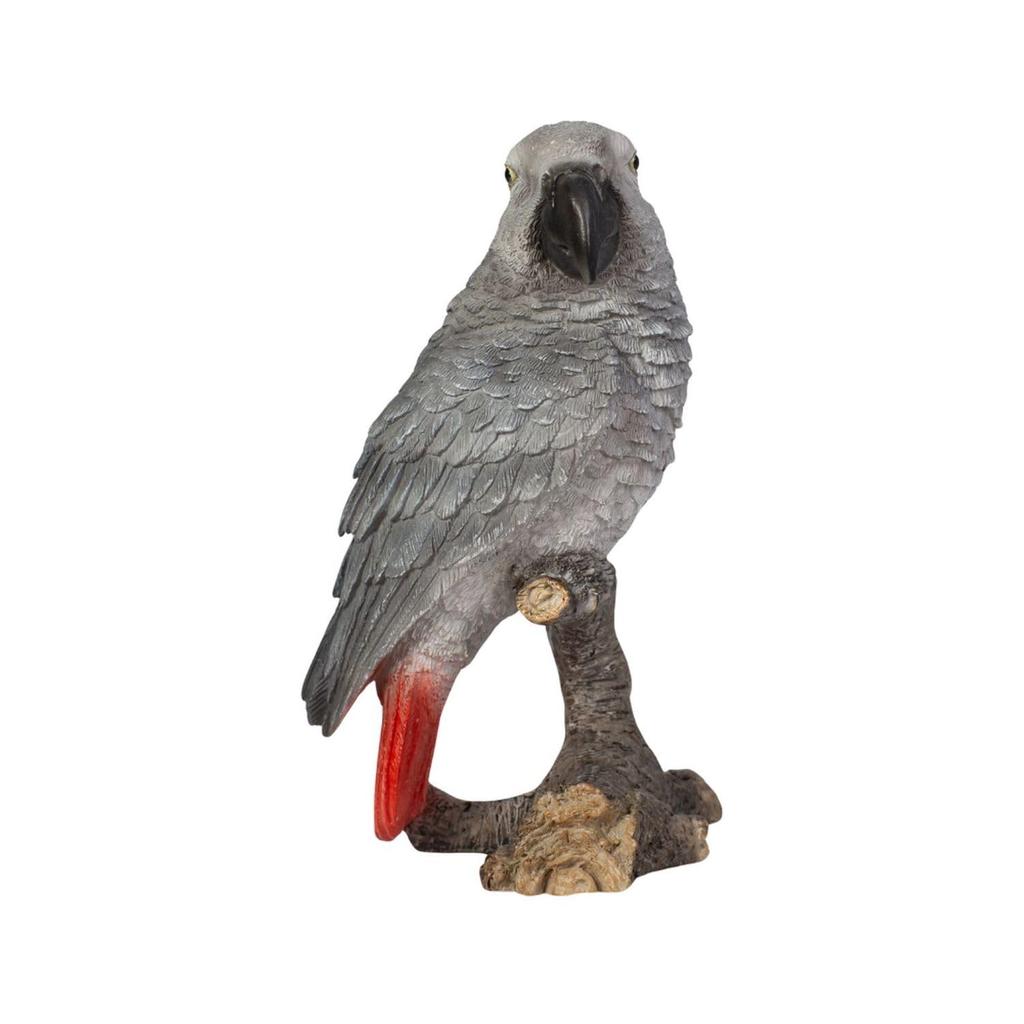 Woobia Mini Parrot, Gray, 6.6 x 5.2 x 11 cm, Doll, Figurine, Ornament, Animal, Garden Decoration, Bird, H14227-B