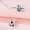 Original Copper Charms Luxury Colored Zircon Stone Fixed Clip Beads Fit Bracelet Diy Women Making Delicate Gift