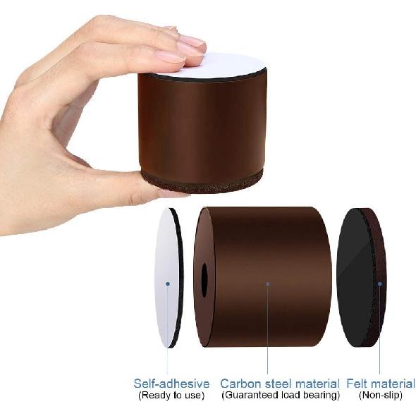 Furniture Round Risers,Uspacific 4 Pack Furniture Height Extenders, Add 1.3  Height to Furniture or Beds Self-Adhesive Round Furniture Chair Table