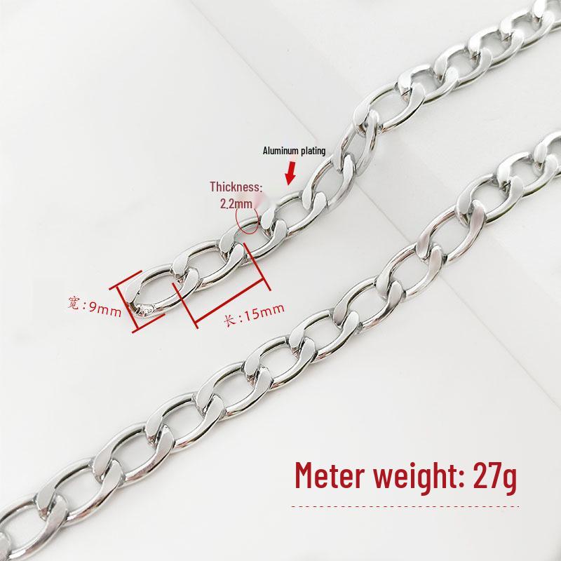 

Невыцветающий алюминиевый ремешок-цепочка для сумки - Женская цепочка для кроссбоди на замену для DIY аксессуаров и украшения