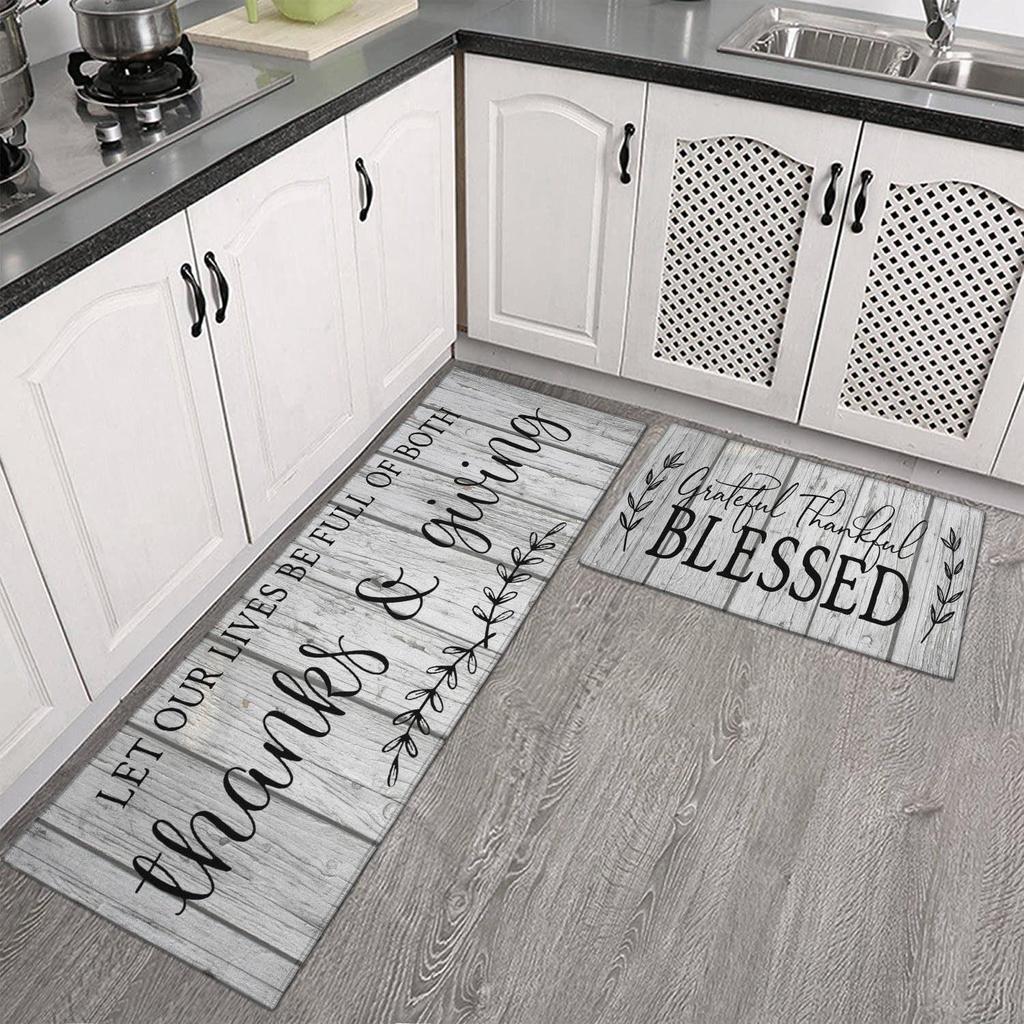 Retro Style Kitchen Floor Mat – Dirt-Resistant, Decorative, and Draining Door Mat