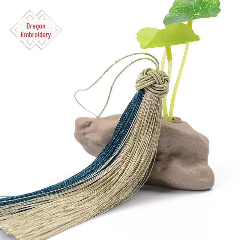 Hand-Woven Double Tassel Mixed-Color Bookmark: No Fading or Bending