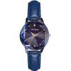 Women's Watch Cute Starry Sky Glitter Fashionable Popular Girls Analog Watch Leather Strap Commute School Student Blue