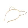 Alloy Cat Ear Headband Pearl Rinestone Hairband Headwear Costume Fancy Party