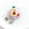 Silicone Fruits Badge Holder Avocado ID Card Retractable Badge Holder  Office School Supplies