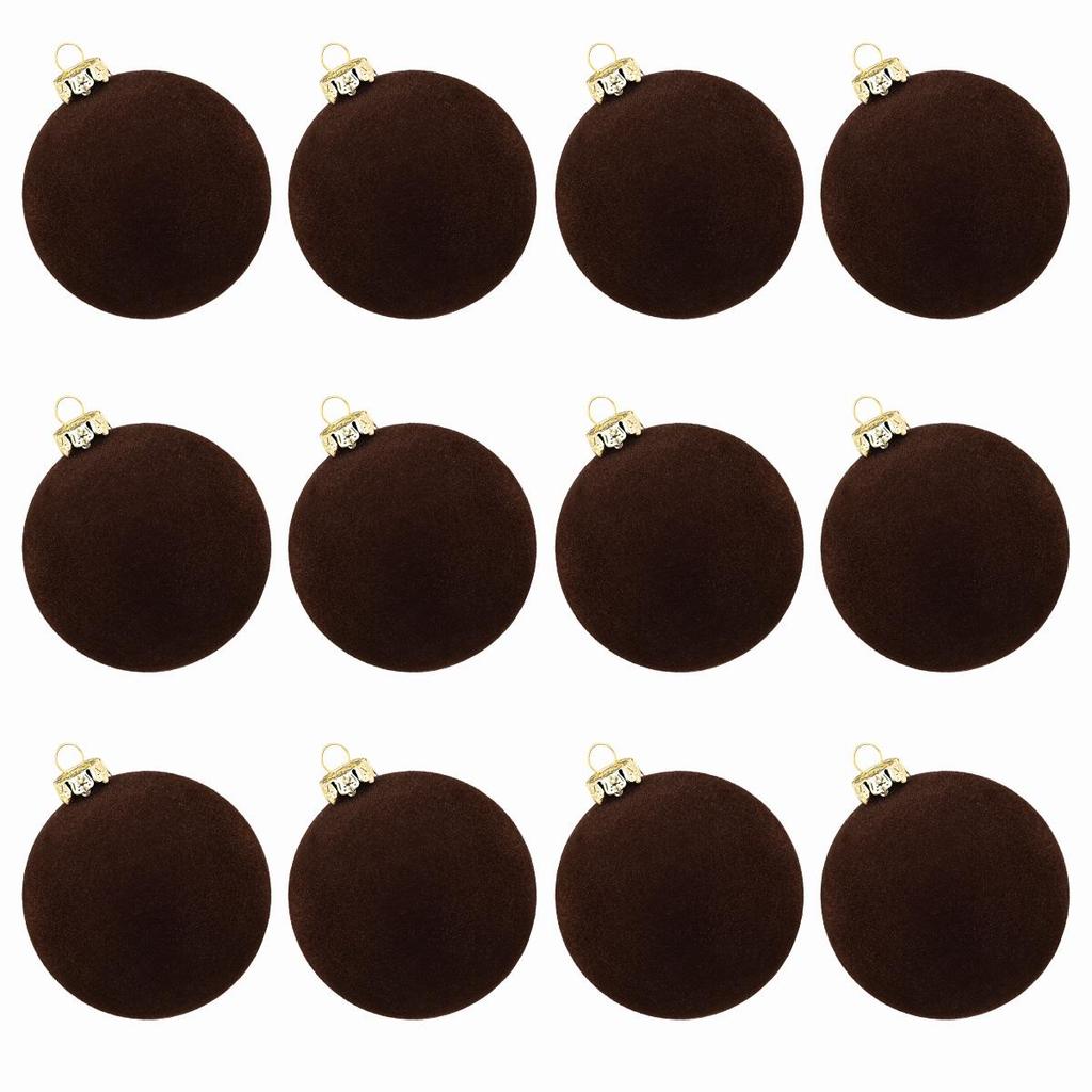 Velvet Flocked Christmas Tree Ornament Ball
