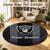 Round Rug Custom NameLas Vegas Raiders Pattern Non Slip Carpet Home Floor Decor