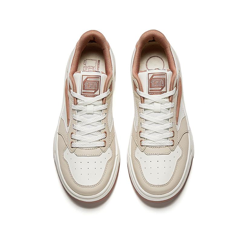 Anta Street Wan LT3 Comfortable Simple Non-Slip Wear-Resistant Low-Top Skate Shoes Women Sneaker Brown 122538051-9