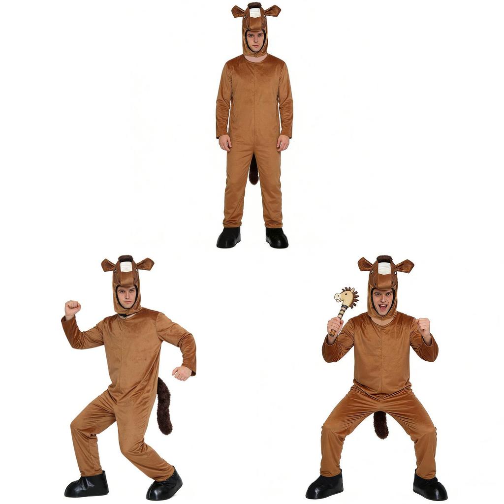 Halloween Paard Kostuum Voor Volwassenen Met Polyester Stof Podium Optreden Kleding Voor Feestelijke Gelegenheden