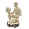 Artistic Thinker Figurine with Night Light Thinking Man Sculpture Resin Statue Decorative Lamp Home Office Desktop Ornament