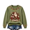 Women's Christmas Print Long Sleeve Top Casual Fall Winter Blouse for Holiday and Everyday Wear