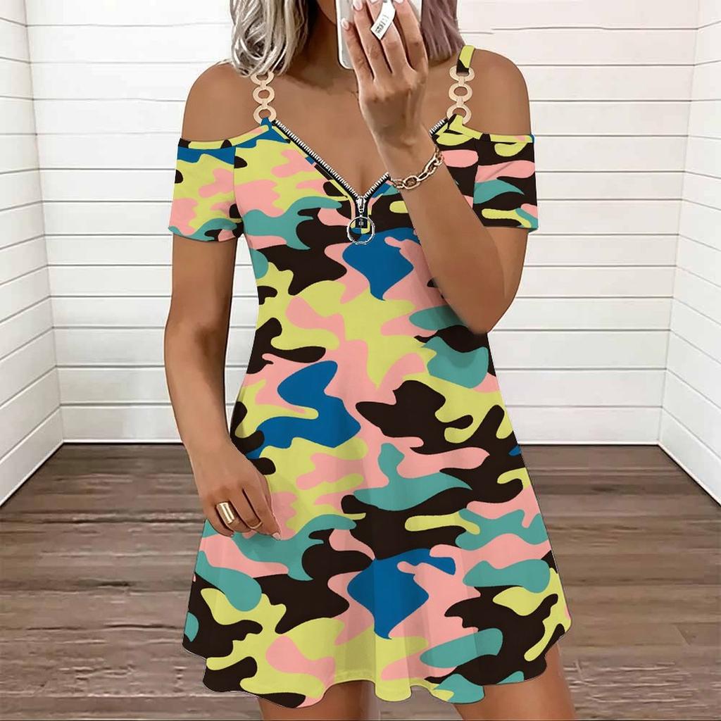 Women Adjustable Sling Dress Plus Size Peony Printed Flowy Summer Vacation Gown