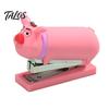 Lightweight Stapler for Pencil Case Mini Cartoon Stapler, Cute Pig Shape, Portable PVC Heavy Duty Documents Shell Binding Tool, Handheld School