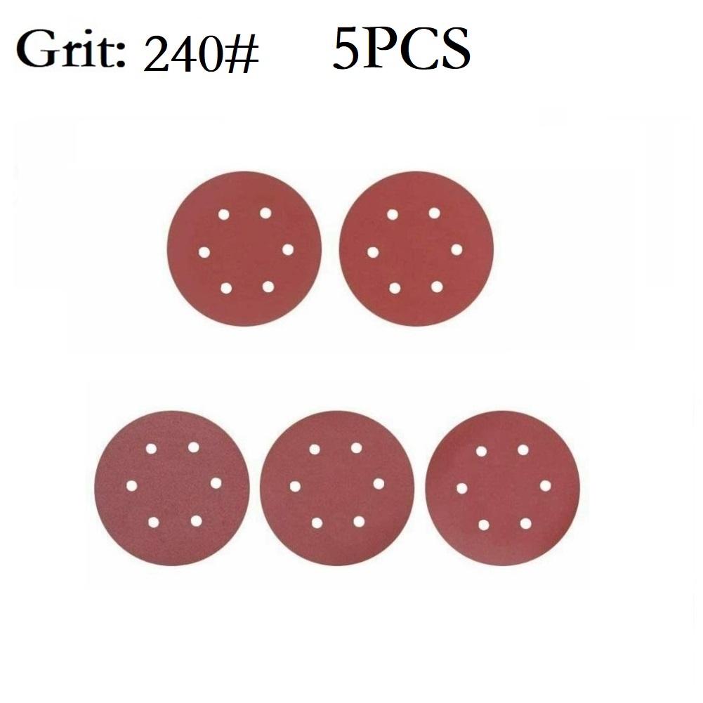 9 Inch 6 Holes 225MM Sanding Discs 40-2000 Grit Flocking Sandpaper Orbital Sander Hook And Loop Aluminum Oxide Sand Paper