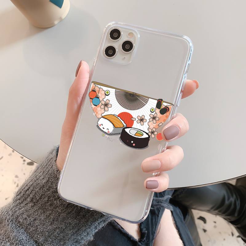 YNDFCNB Japanese Shiba Inu Sushi Phone Case for Iphone 13 11 12 Pro XS MAX 8 7 6 6S Plus X 5S SE 2020 XR Fundas