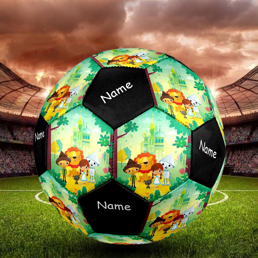 Custom Name Alice in Wonderland Theme Size 5 Soccer Ball, Suitable for Both Indoor and Outdoor Matches, a Gift Suitable for Everyone.