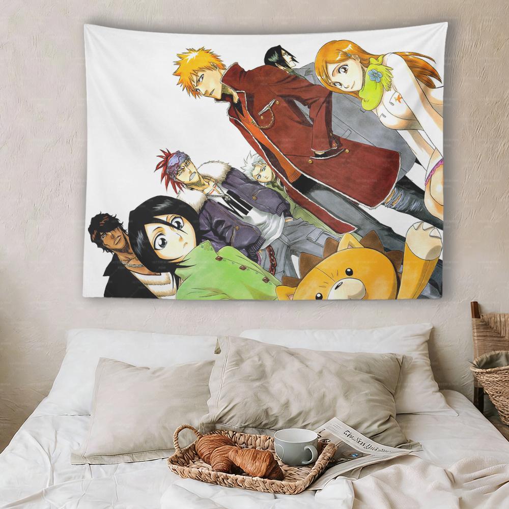 Bleach Anime Tapestry Ichigo KKurosaki Wall Hanging Aesthetic Bedroom Dorm Manga Decor