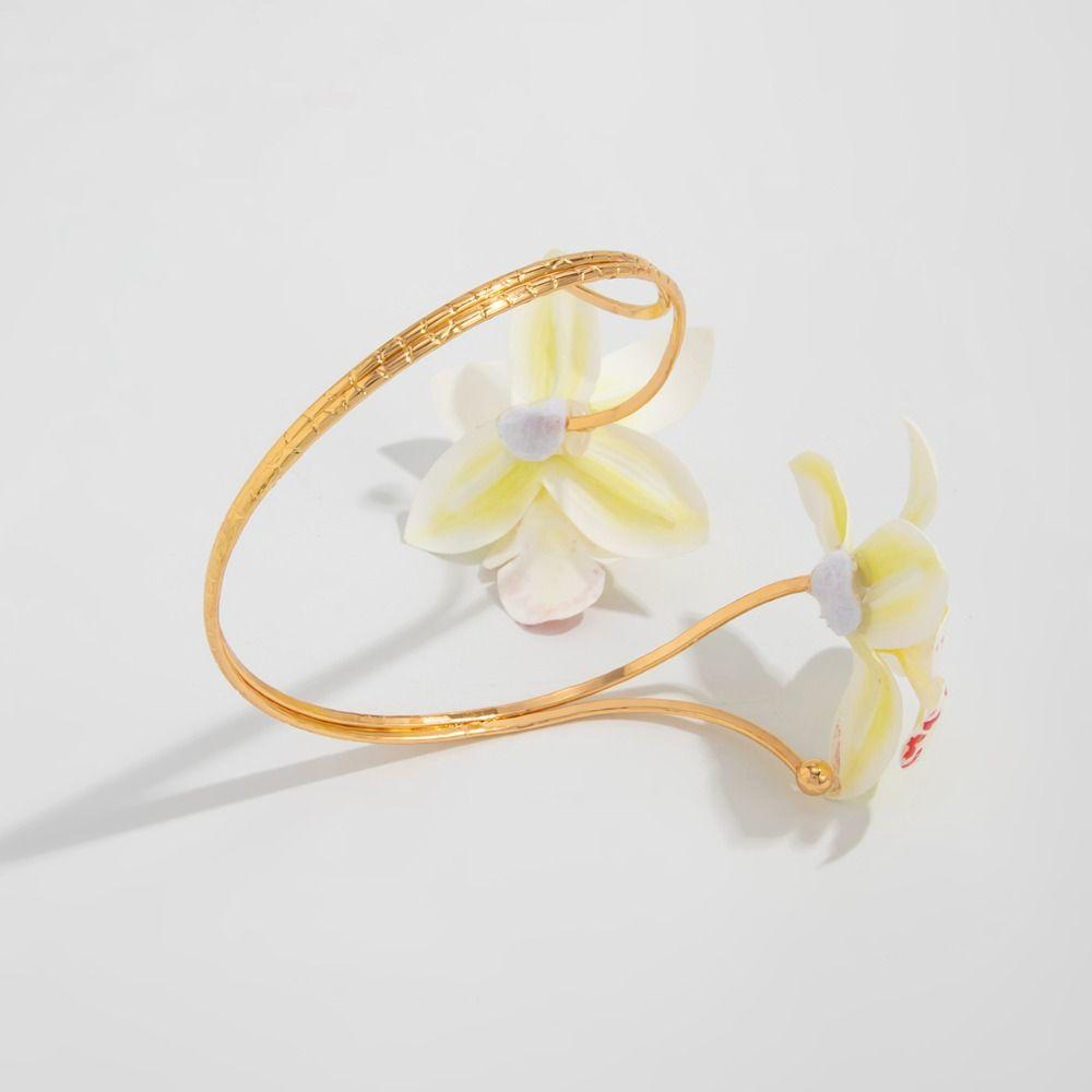 Exquisite Blume Armkette Ei Blume Armband Fee Offener Armreif Party