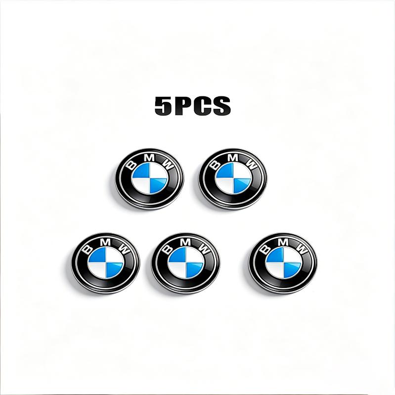 BBIG5 2/5/10Pcs Car Badge Emblem Sticker Auto Control Key Logo Accessories For BMW X1 X2 X3 X5 X4 X6 X7 iX3 F20 F10 F07 E70 E46 E90 E9