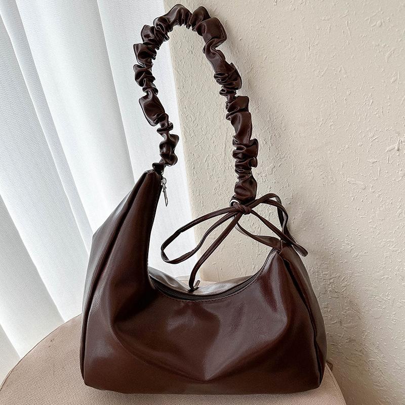 Niche High-End Underarm Bag Women'S Pleated Fashion Commuter Shoulder Bag Versatile Foreign Messenger Bag