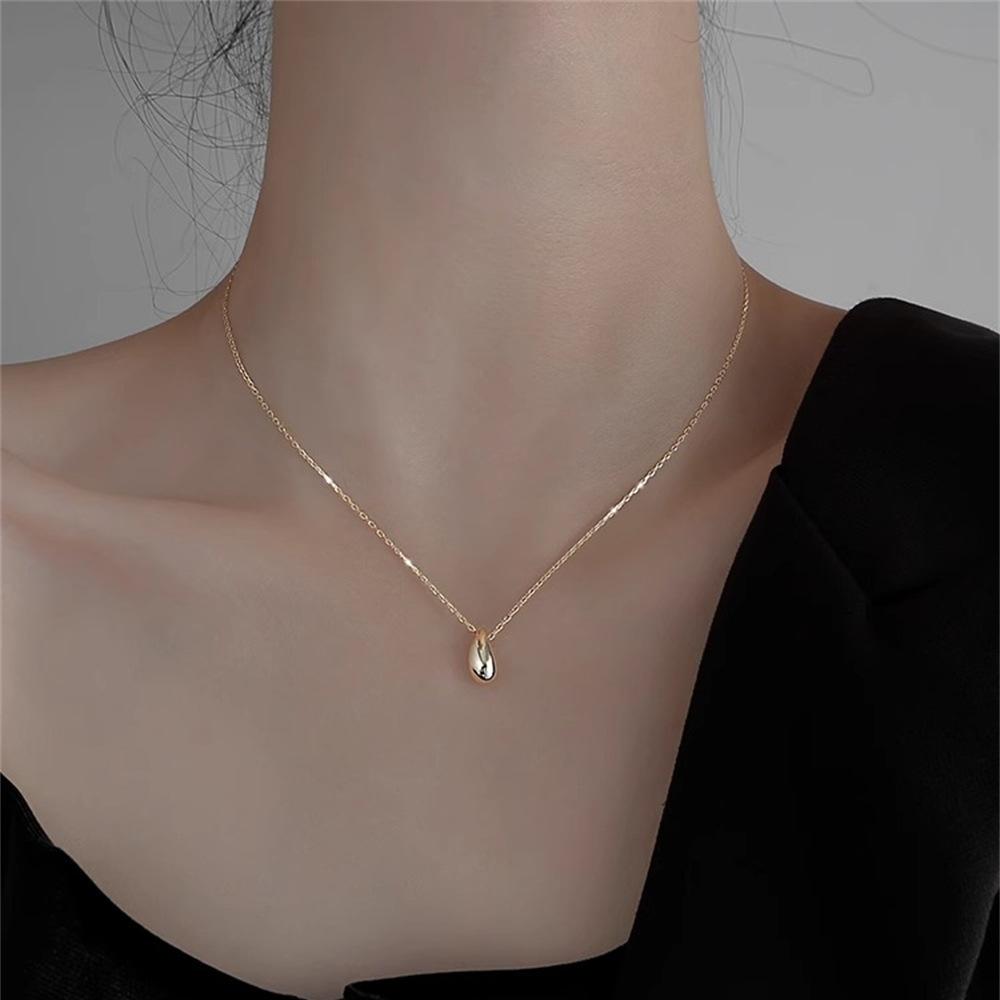 French water drop beanie necklace female ins wind does not fade collarbone chain