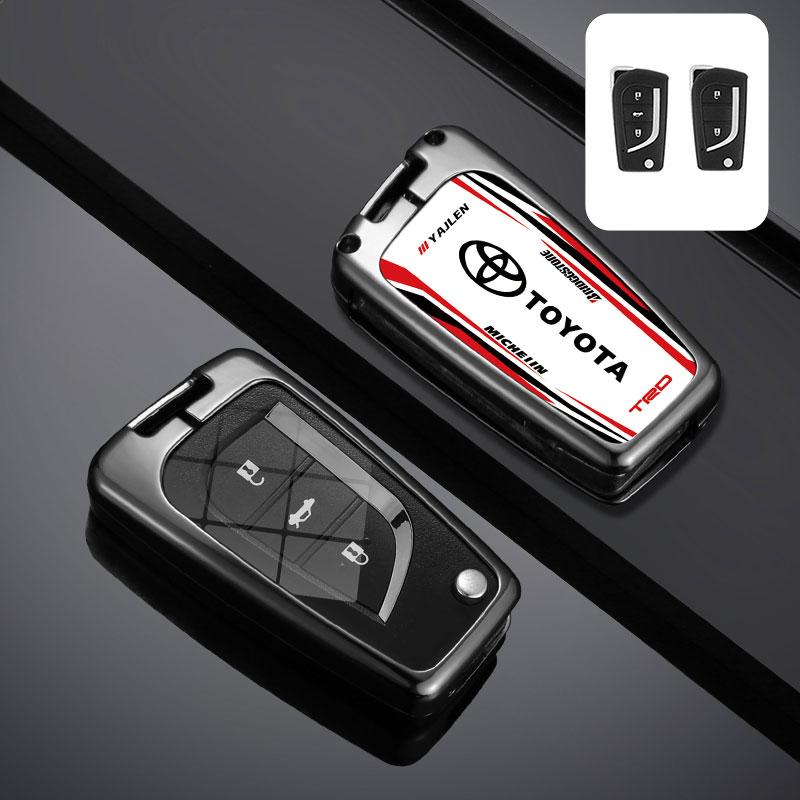 

2026 Hot For Toyota Hub Caps Zinc Alloy Car Sport Style Key Case Cover Shell for Toyota Hilux Corolla Avensis Prado Fortuner RAV