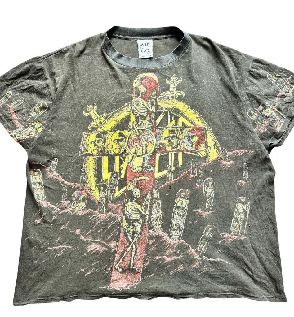 1991 SLAYER PERFECT WASH & THRASHED Metal BAND-Tee AOP 90s Unisex T-Shirt