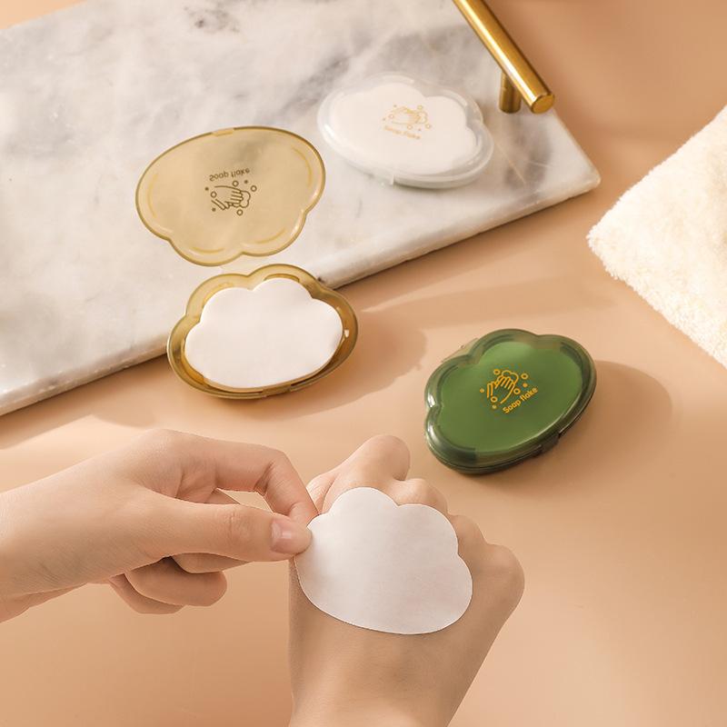 50/100/200PCS Disposable Soap Paper Travel Soap Paper Washing Hand Clean Scented Slice Sheets Mini Paper Soap Travel Camping