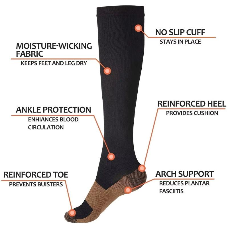 1 Pair Alpha Sole Compression Socks Alphasole Compress Socks Graduated Support for Run