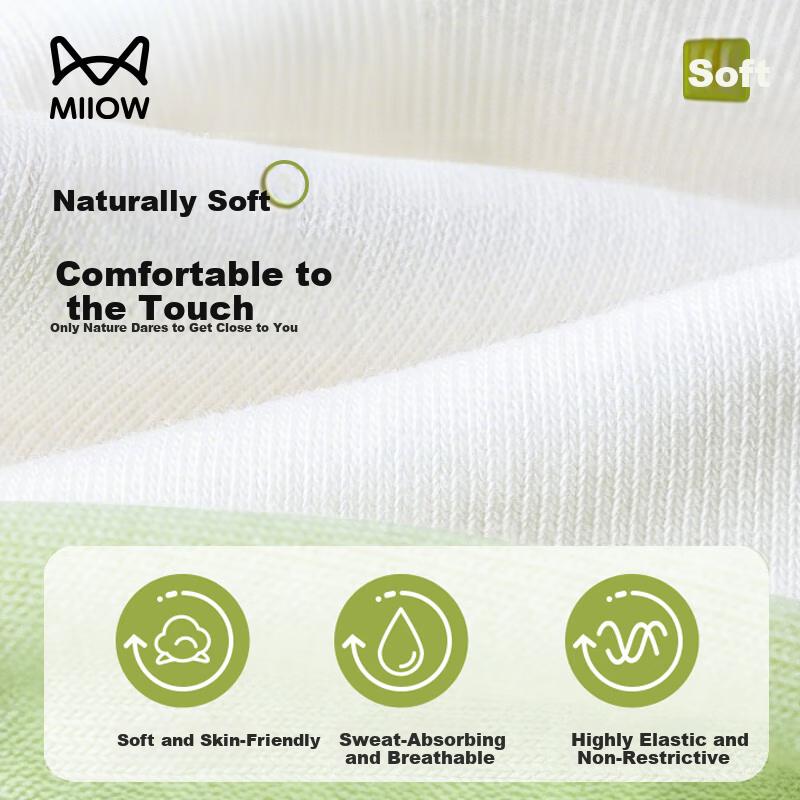 Miiow Disposable Cotton Socks for Men and Women, Daily Use, Travel, Hotel, Breathable, Sweat-Absorbing, Portable, Black, 5 Pairs