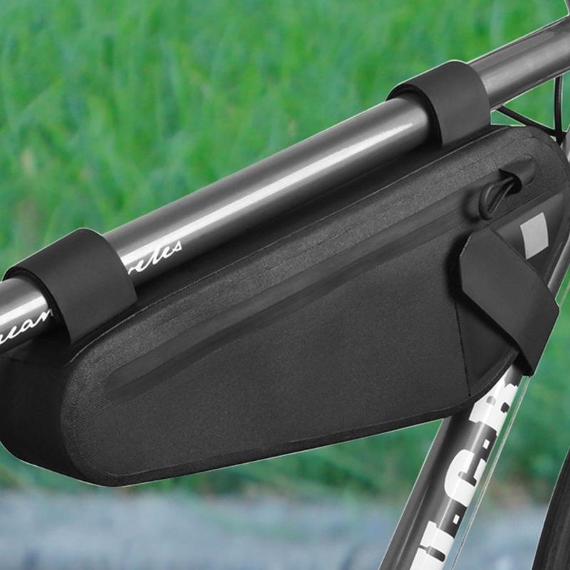 Wasserdichte Fahrrad-Vorderrahmentasche, Radsport-Lenkerstangen-Aufbewahrungstaschen zum Radfahren, Reißverschluss-Verschluss, Rennrad-Oberrohrtasche