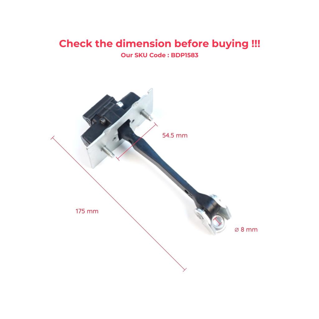 EDP1583 Rear Door Hinge Stop Check Strap Limiter for Citroen C Elysee Peugeot 301 9675207680