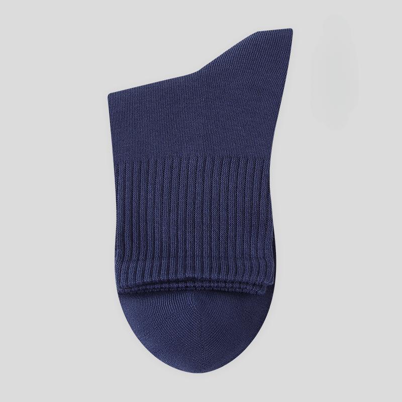 Men's Autumn Combed Cotton Business Antibacterial and Deodorizing Men's Cotton Socks Boneless Hand-sewn Mid-tube Cotton Socks