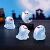 Halloween Mini Geisterfiguren mit Box Miniatur Leuchtende Geisterfigur Leuchtendes Winziges Geisterspielzeug für Heimparty-Dekoration