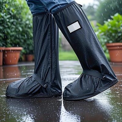 Waterproof & Rainproof Unisex Shoe Covers - Adjustable Elastic Straps, Non- Material, Keep Your Feet Dry In Wet Conditions,Weatherproof Footwear
