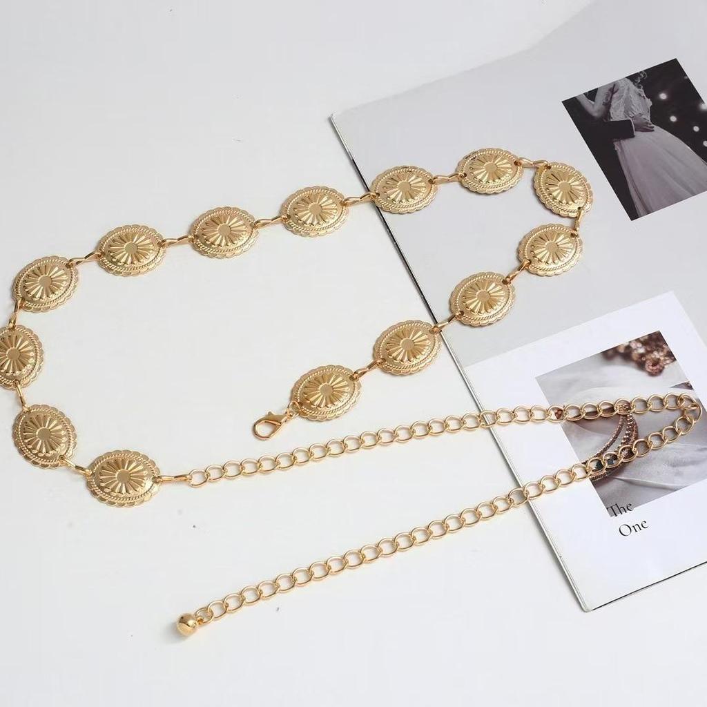 Damen Ethno-Stil Schmetterling Taillenkette: Modischer Metallgürtel für Rock oder Kleid