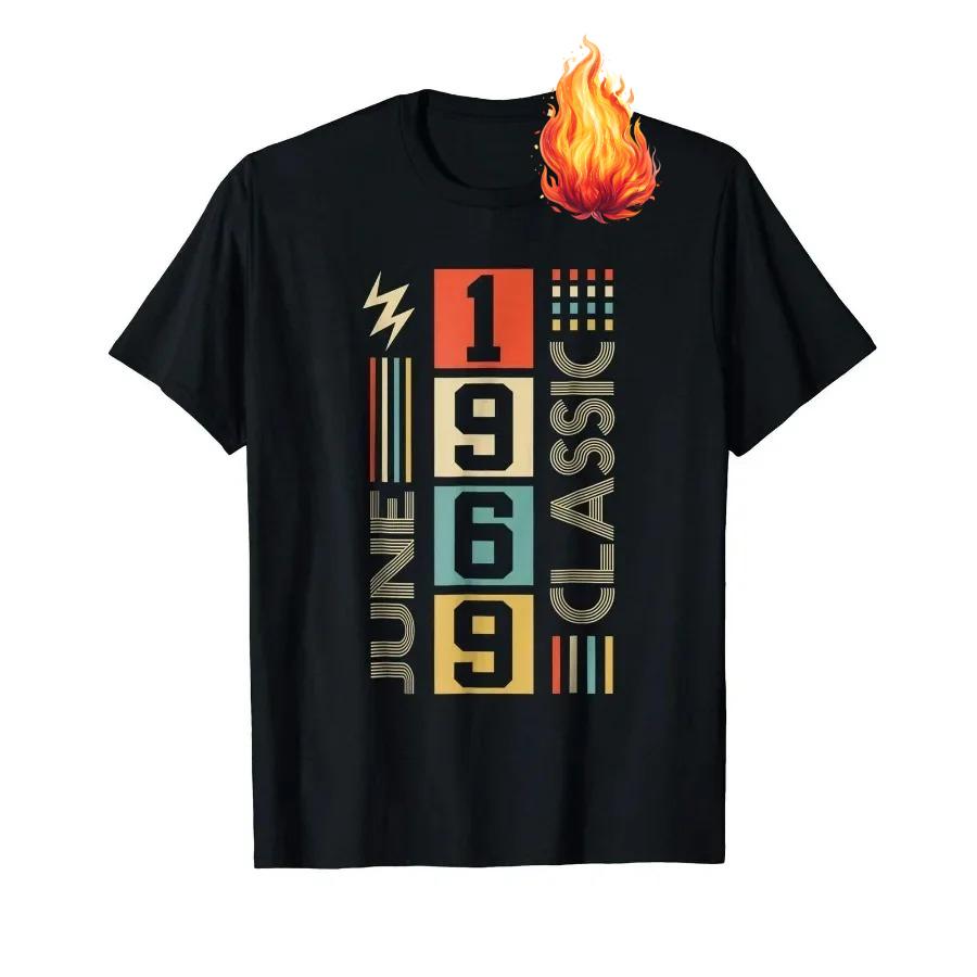 Retro Classic Vintage June 1969 Birthday Gift Adult TShirt Summer Cotton Short Sleeve ONeck Mens T Shirt New S3XL