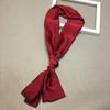 Long Women Neck Scarf Plain Headband Silk Satin Hair Scarf Female 15x140cm Fashion Skinny Bag Scarves For Ladies Beige Pink