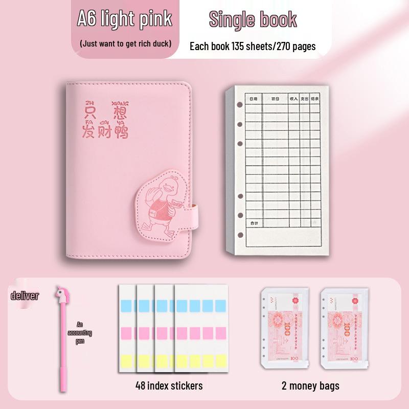 A6 Family & Student Financial Planner: Income & Expenditure Notebook, Loose-Leaf Ledger, Receipt Holder, Money Storage Album
