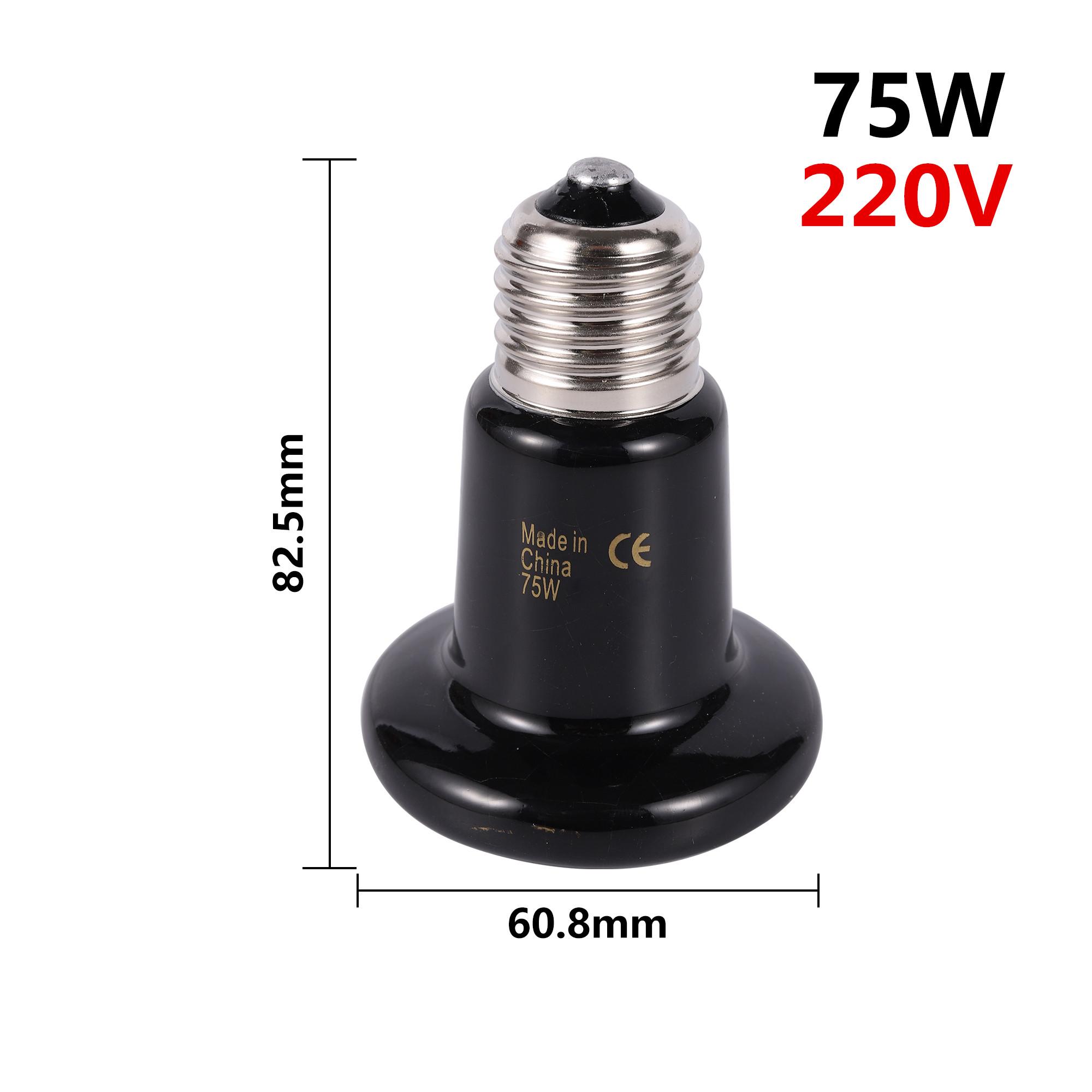 

25/50/75/100 Вт Лампа обогрева для рептилий для амфибий, черепах, змей, ящериц, лампа обогрева, лампа для рептилий, УФ-лампа, товары для рептилий 110 В/240 В