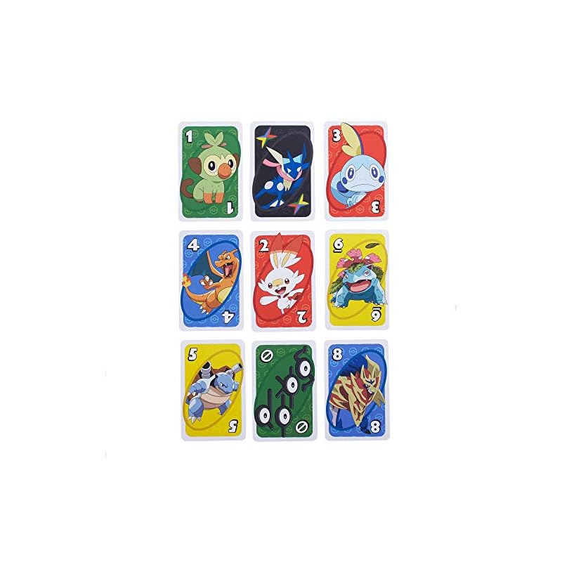 Mattel Game UNO Pokémon Card Game Party Game 2-10 Players Ages 7+ Pokémon GNH17