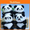 Entzückender Plüsch-Panda-Schlüsselanhänger Superweiches Kurzes Plüsch-Stofftier Taschenanhänger