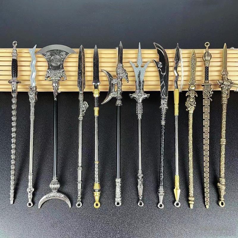 Mini Katana Cosplay Fake Sword Replica, Weapon Decoration Swords Prop, Chinese Metal, Miniature Desk Accessories Retro Toy Knife